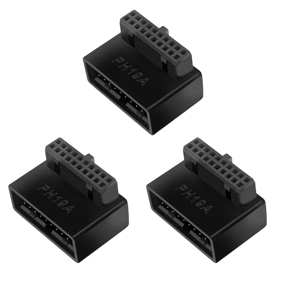 Computer Motherboard Header Adapter USB 3.0 19P/20P 90 Degree Desktop Converter Desktop Computer Accessories