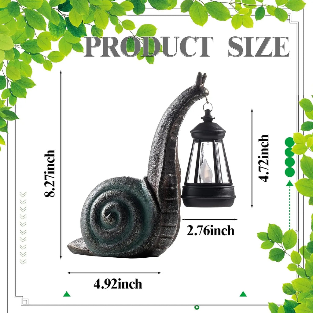 Solar powered Snail Garden Lights Outdoor Decor.
