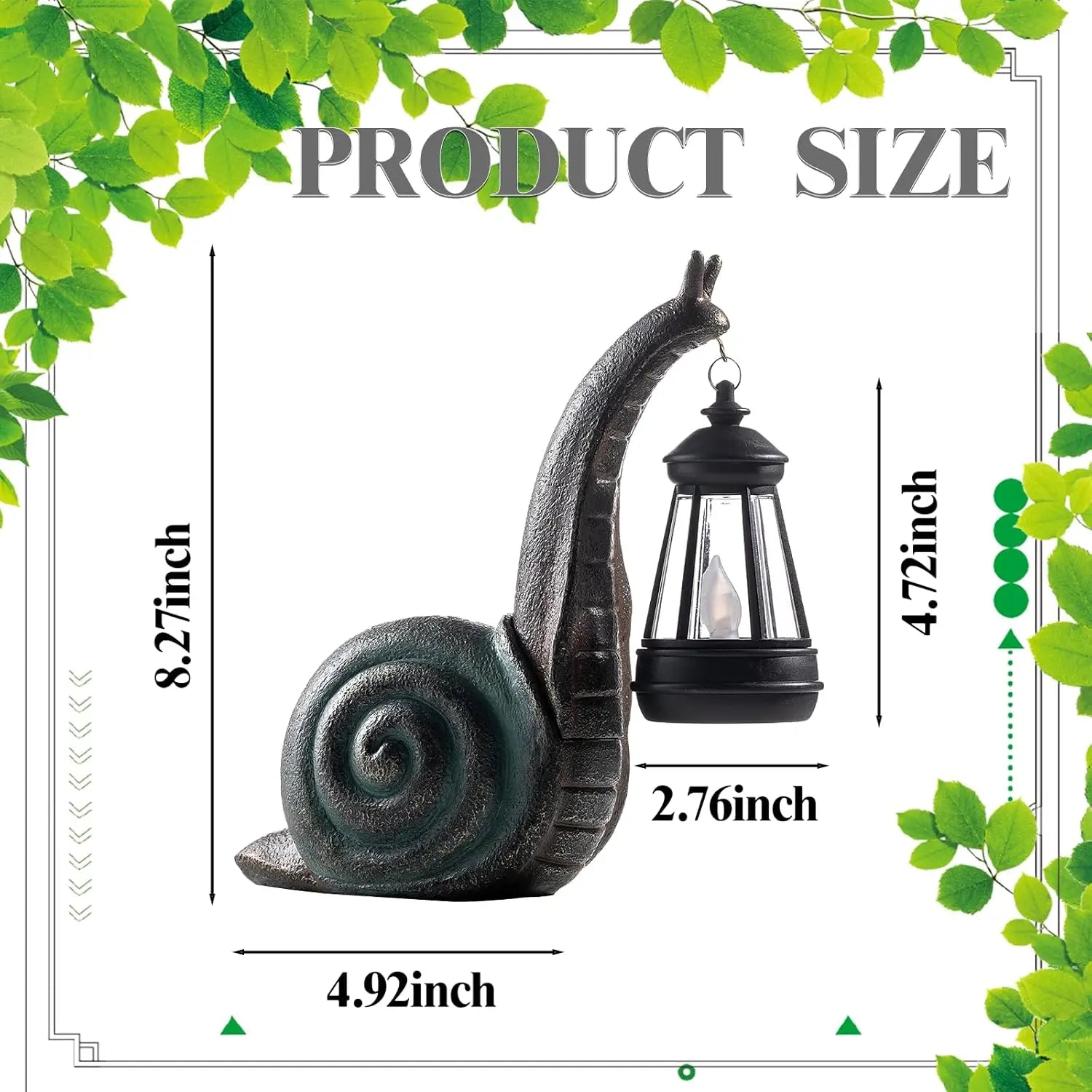 Solar powered Snail Garden Lights Outdoor Decor.