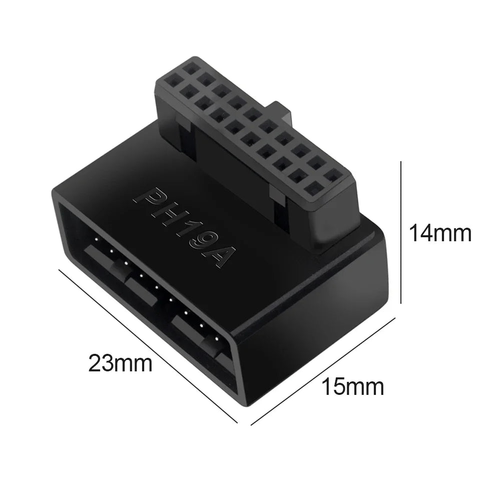 Computer Motherboard Header Adapter USB 3.0 19P/20P 90 Degree Desktop Converter Desktop Computer Accessories