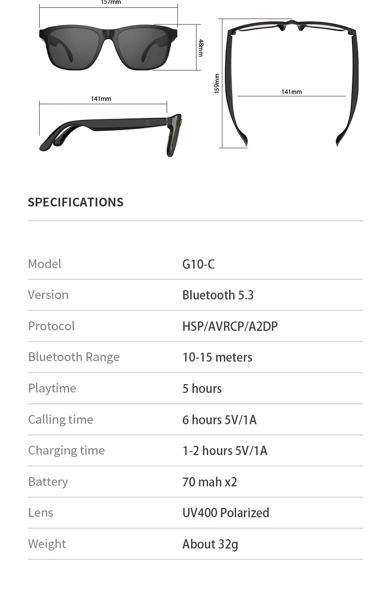New Smart Glasses Wireless Bluetooth.