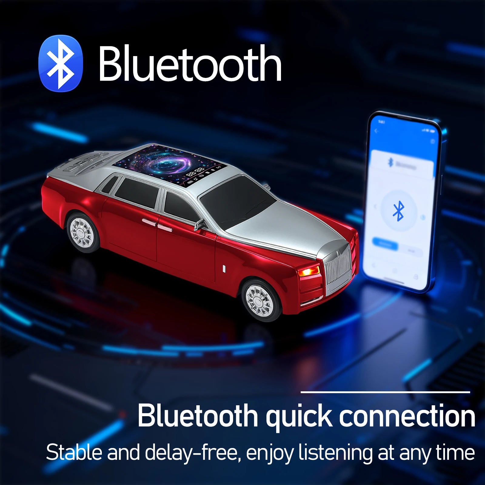 Wireless Bluetooth speaker Retro-Style Space Classic Car Model Design.