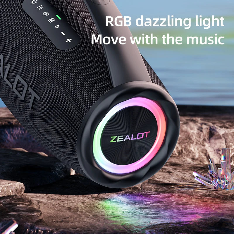Zealot bluetooth portable waterproof wireless subwoofer .