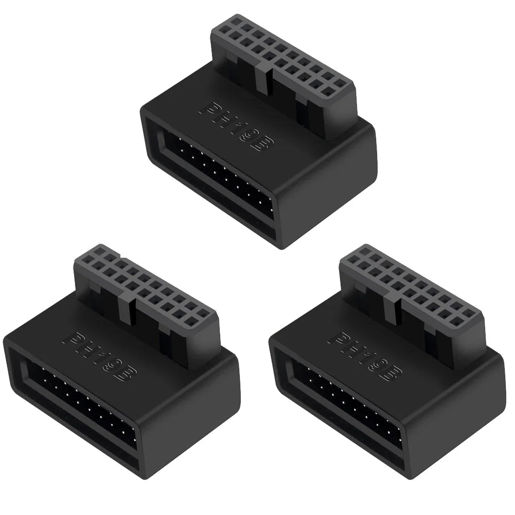 Computer Motherboard Header Adapter USB 3.0 19P/20P 90 Degree Desktop Converter Desktop Computer Accessories