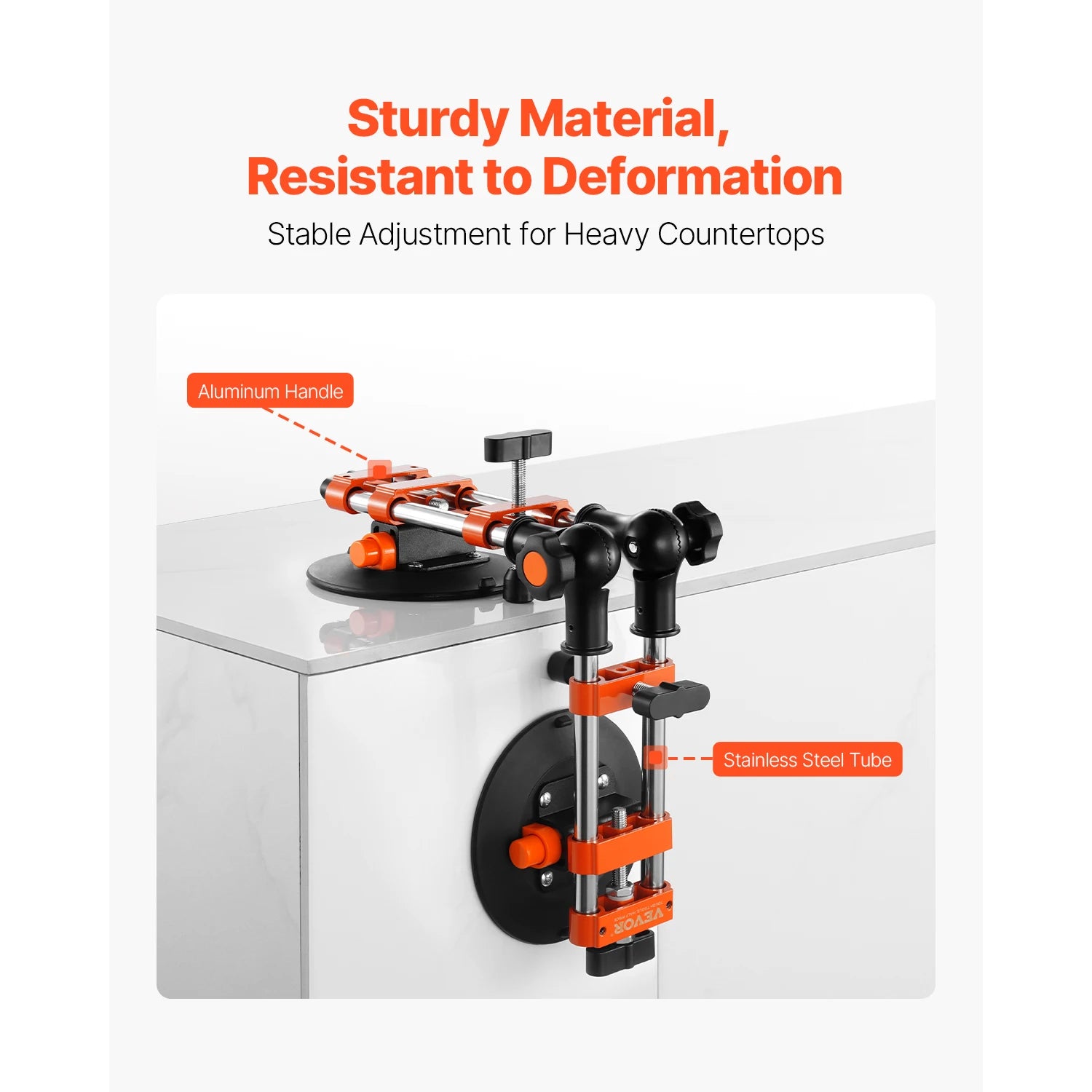 2 Packs Seamless Granite Seam Setter 90°-120° Adjustable with 6 in Suction Cups Seam Joiner for Tile Joining & Leveling