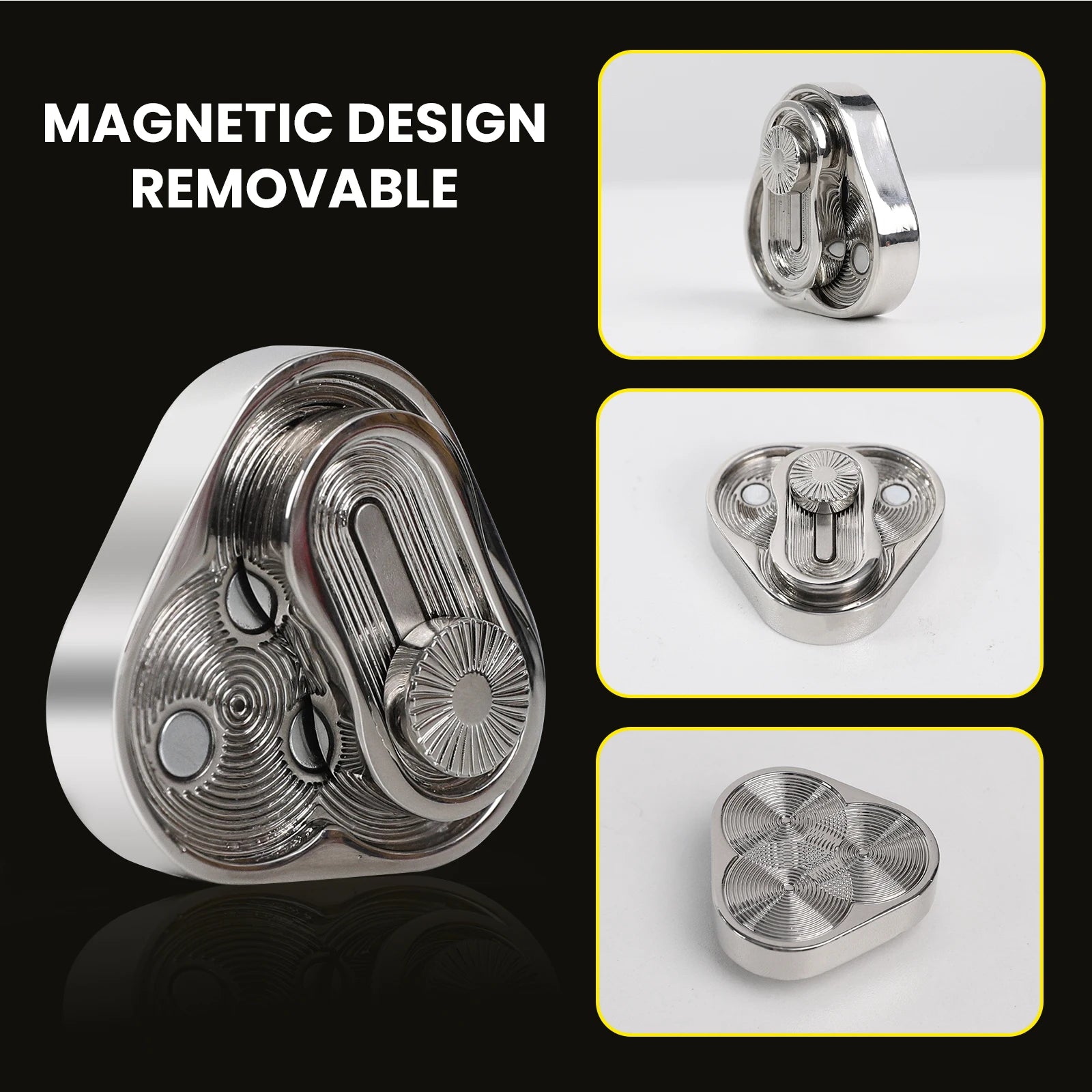 Metal Fidget Slider Triangle Rotation Stress and Anxiety Relief.