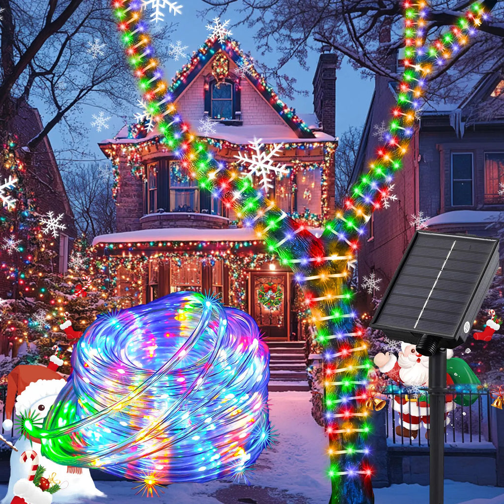 Solor powered color String 72ft Rechargeable 200led , 8 Lighting Modes.