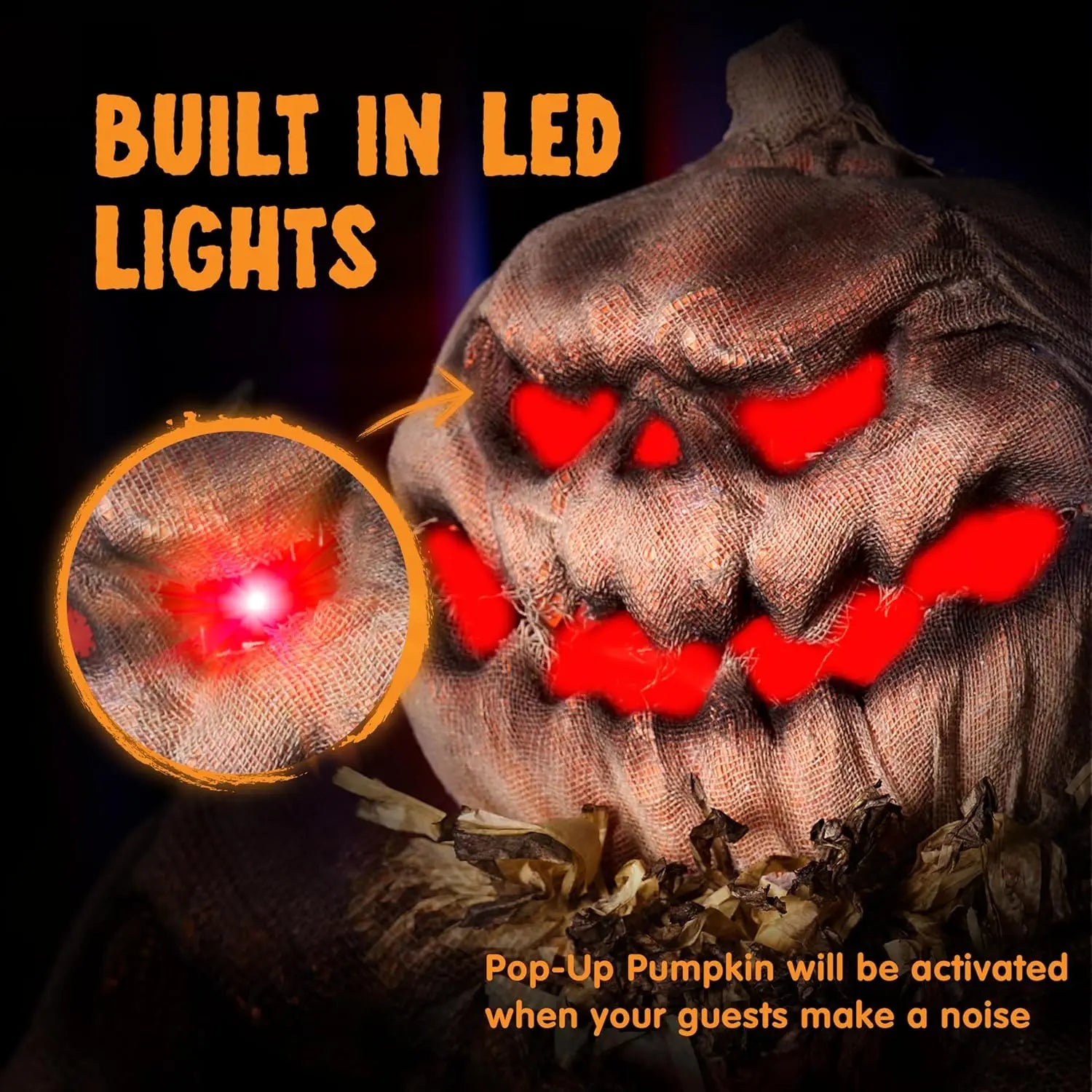 67" Halloween Animated Pumpkin Ghost Decorations Outdoor with Pop Up Head.