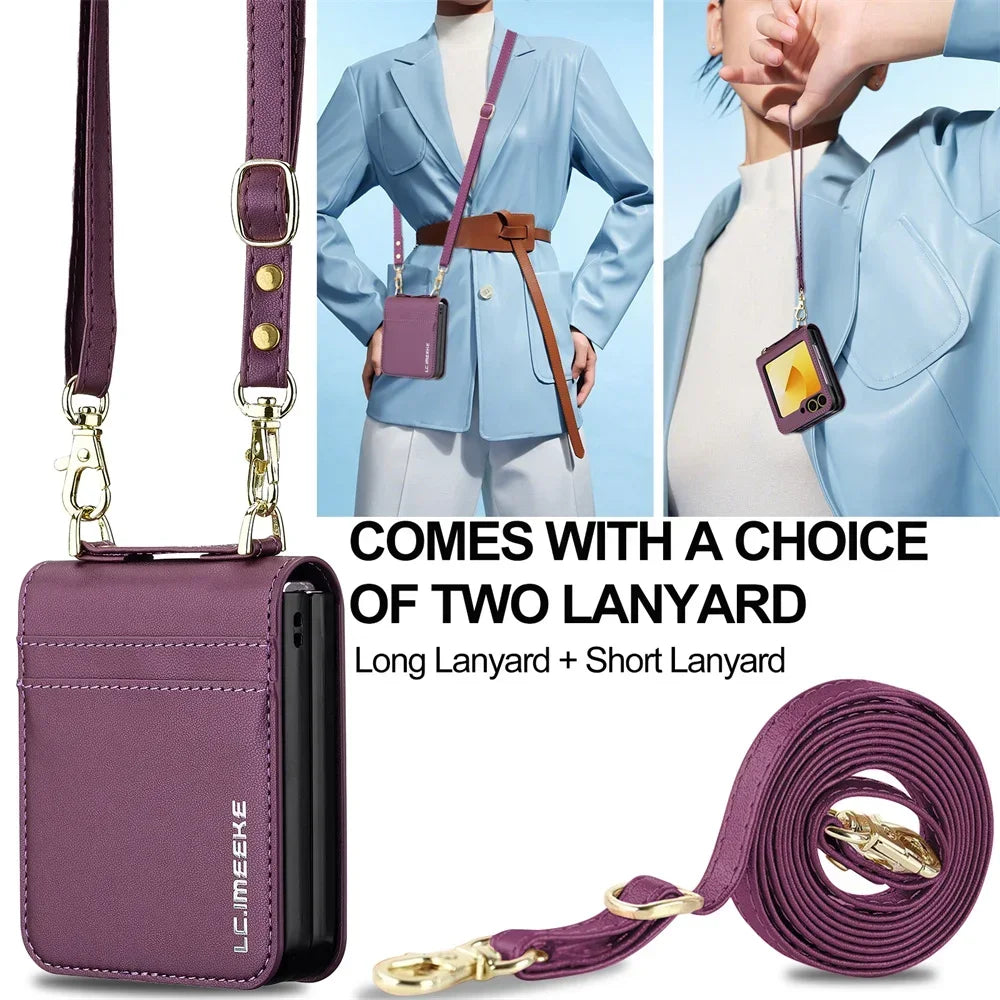 Wallet Crossbody Phone Case For Samsung Galaxy.