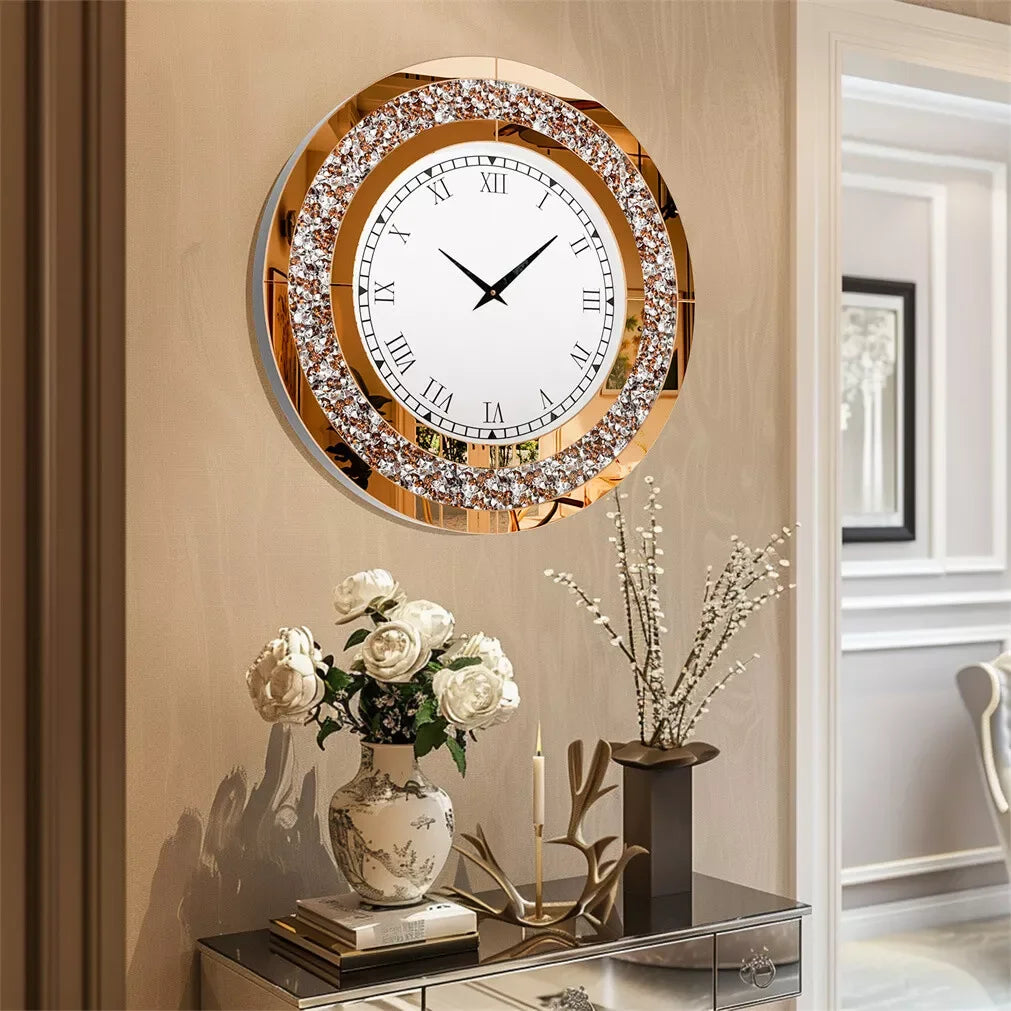32inch Modern 3D Large Diamond Crystal Clock