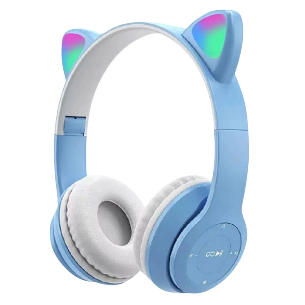 Wireless Bluetooth Headphones Cat Ear Gaming Headset.