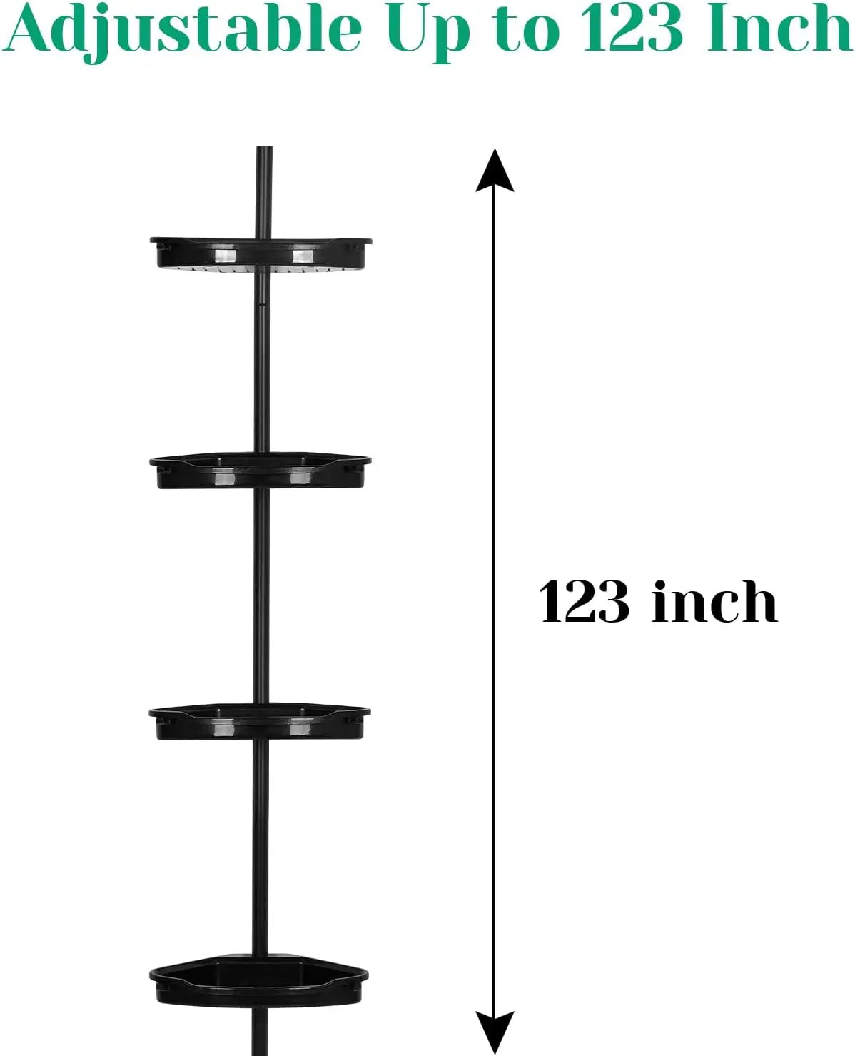 4-Layer Telescopic Corner Storage Rack Bathroom Shampoo and Shower Gel Storage Rack for Bathroom Shower Organizer