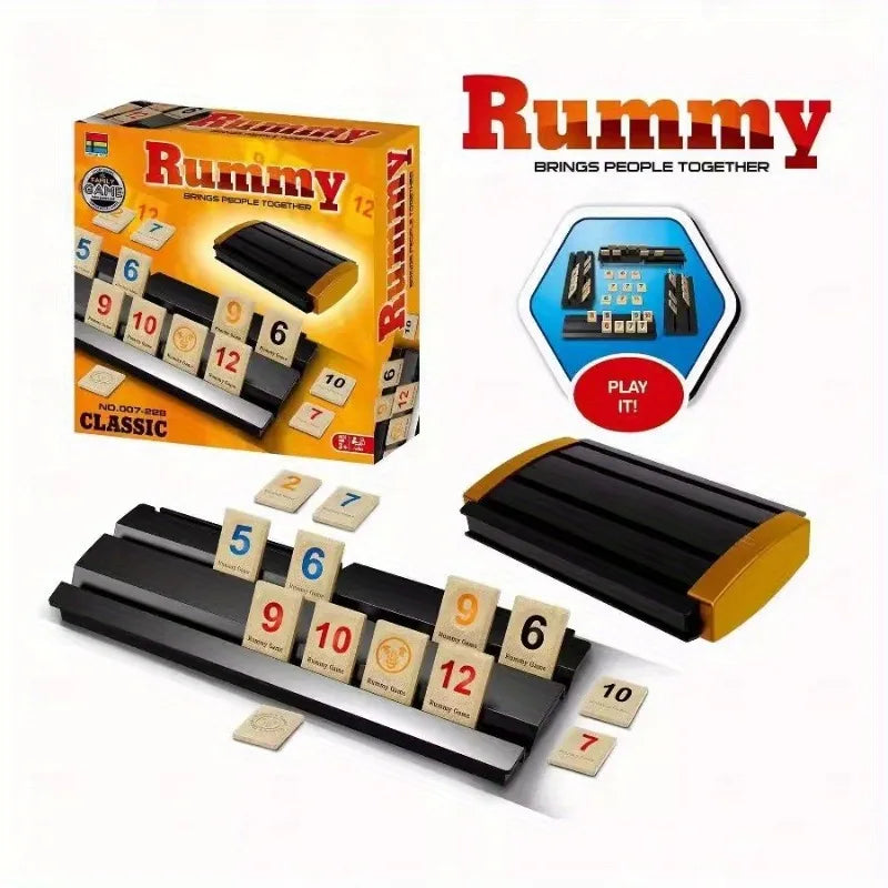 Randomly one Classic Rummy Tile Board Game – 2-4 Player Strategy Game for Fast Thinking Fun, Perfect for Family & Friends