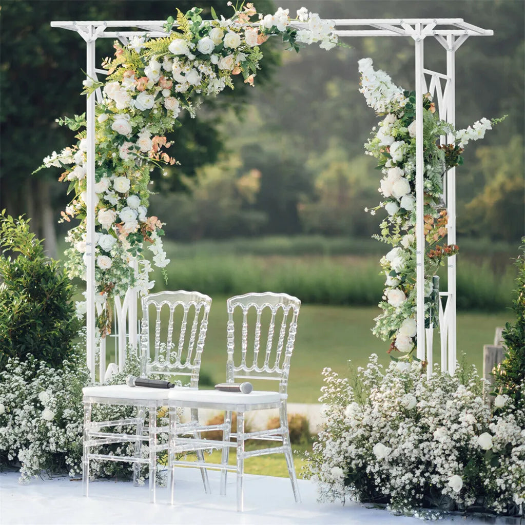 Stereoscopic Garden Arch Arbor Arbour Super Strong Metal Wedding Arch Decor Outdoor Pergola Trellis