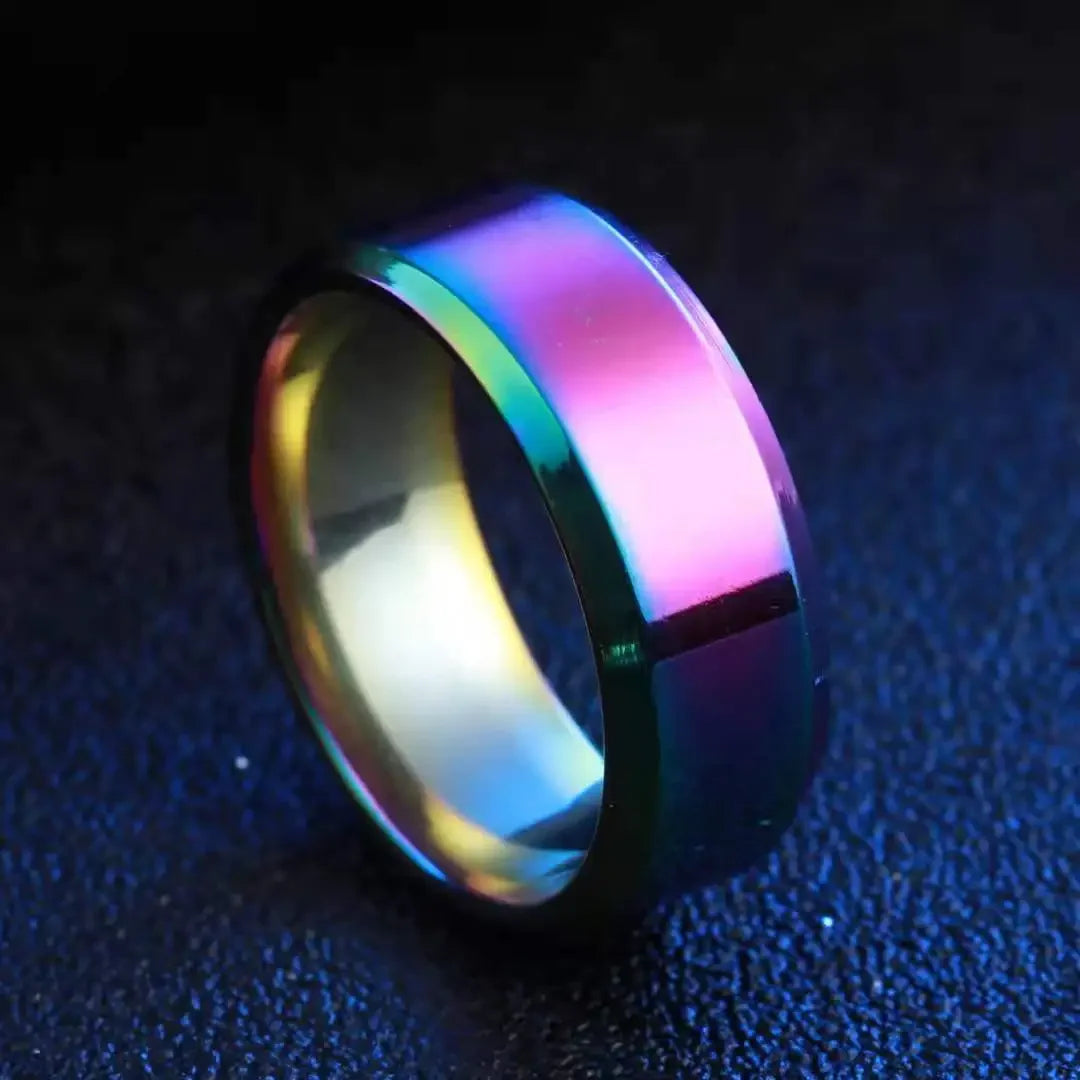 Charm Jewelr Stainless Steel Black Rings.