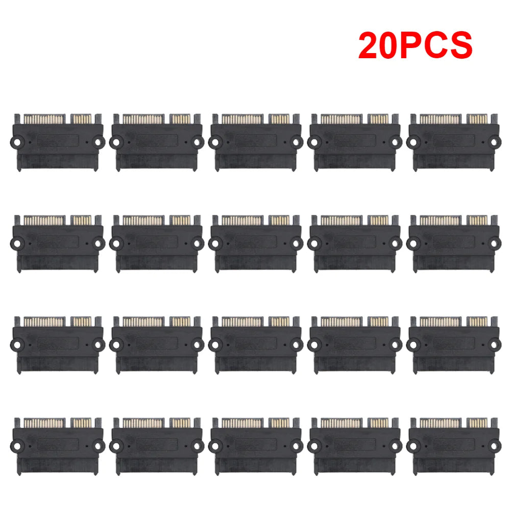 1-20PCS SATA Male To Female Power Data Converter 22Pin 7+15 Male To Female SATA To SATA Converter SATA To SATA Adapter