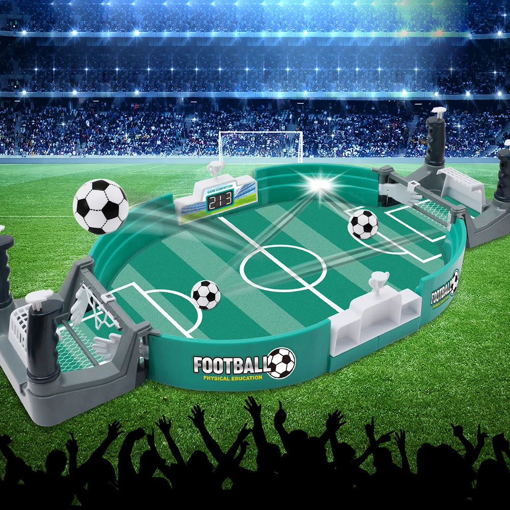 Mini Table Soccer Game Easy Installation Football Parent-Child Game Safe Sturdy Real Football Field Games for Kids Holiday Toys
