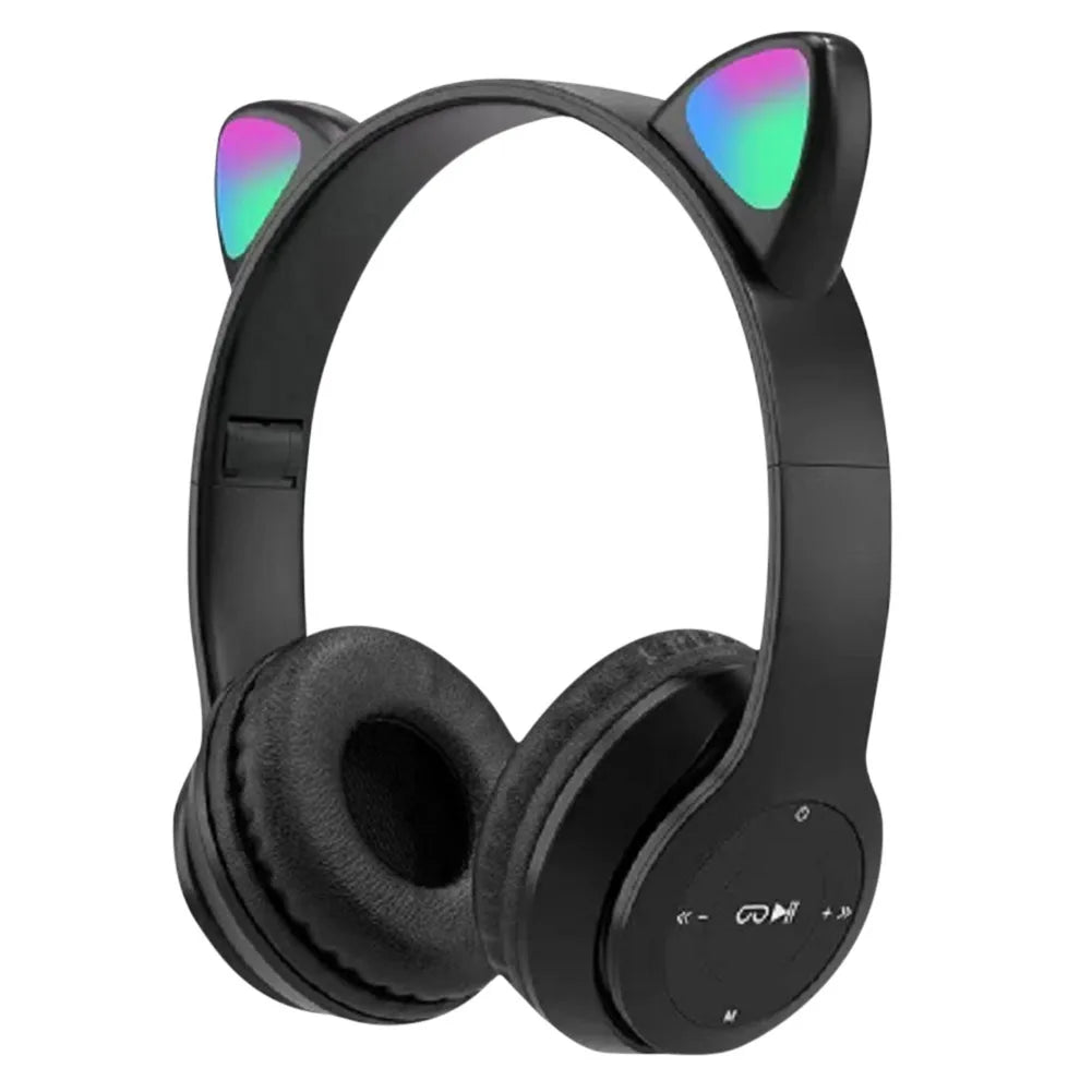 Wireless Bluetooth Headphones Cat Ear Gaming Headset.