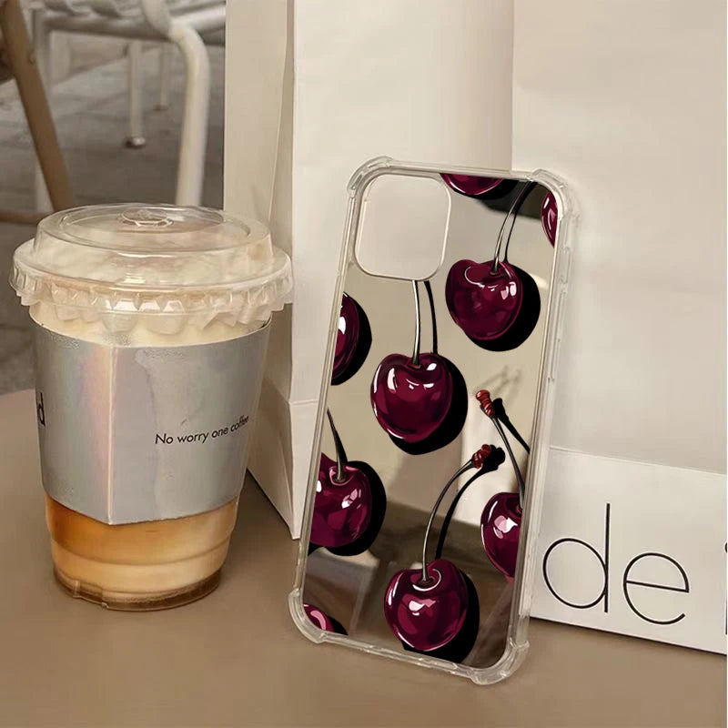 Cute Cherry Pattern Phone Case.