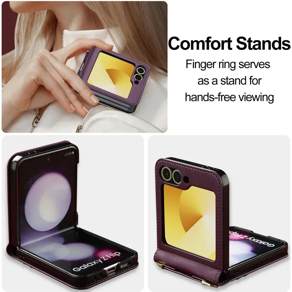 Wallet Crossbody Phone Case For Samsung Galaxy.