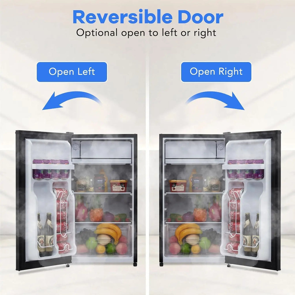 4.3 Cu.Ft Mini Fridge With Freezer, Single Door Refrigerator.