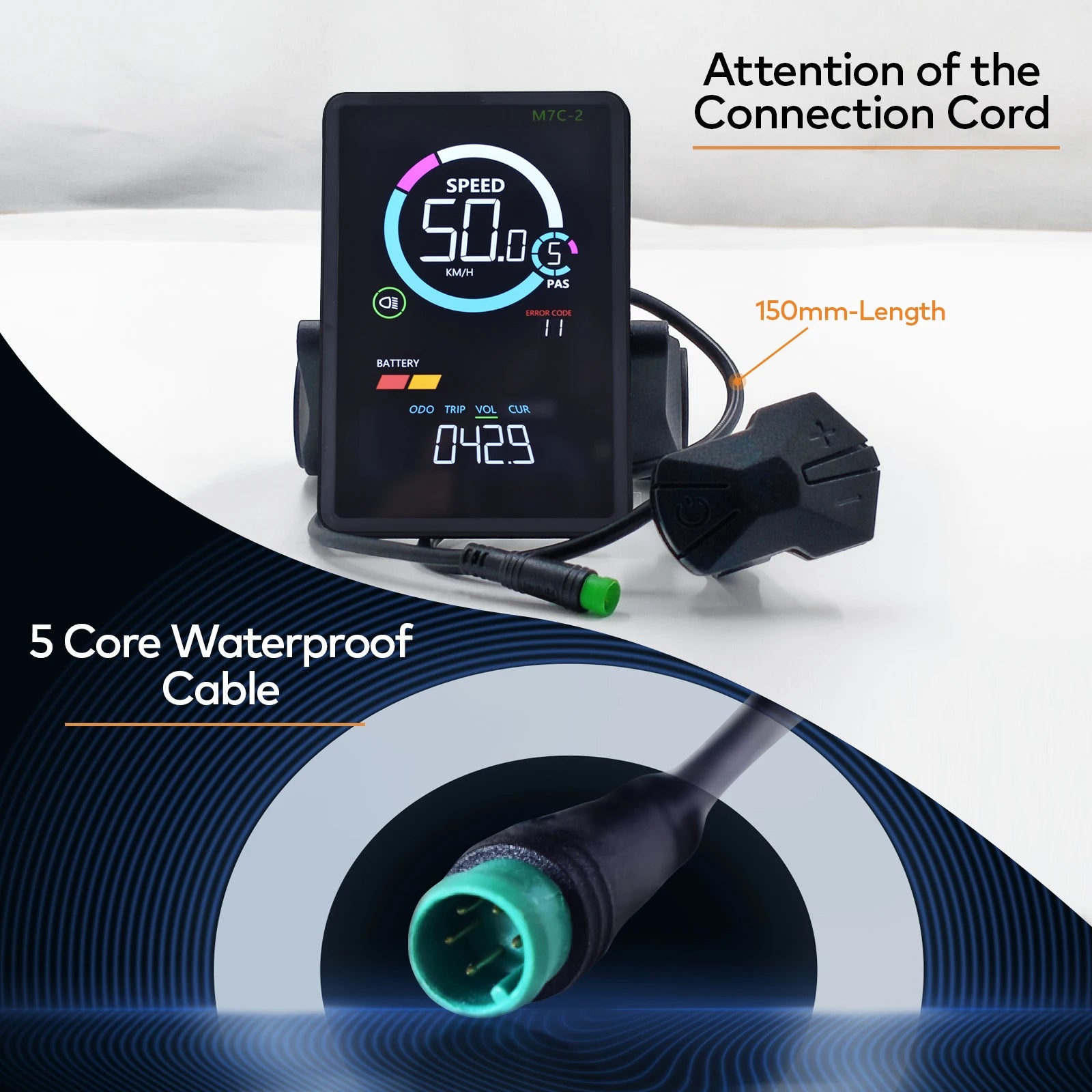 EBike LCD Display Bicycle Speedometer Screen for Fatbike Scherm Scooter Accessories Bike Computer