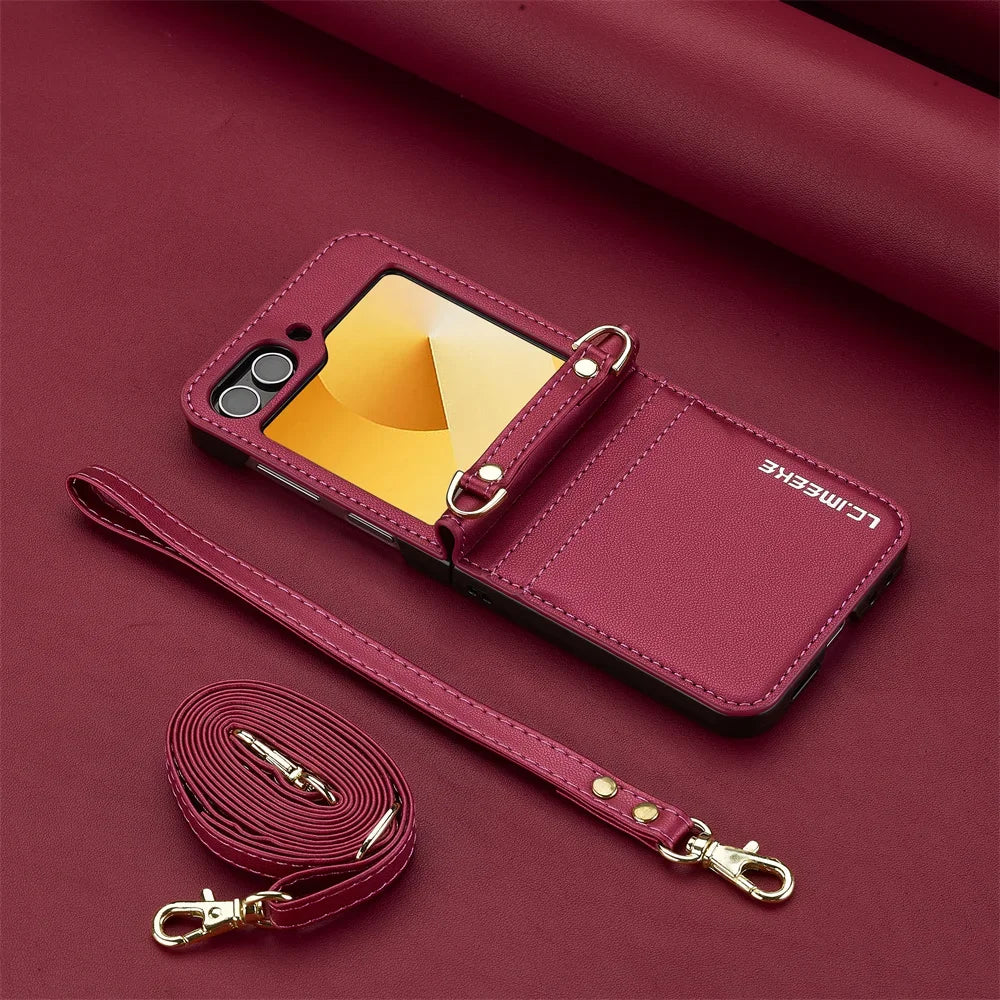 Wallet Crossbody Phone Case For Samsung Galaxy.