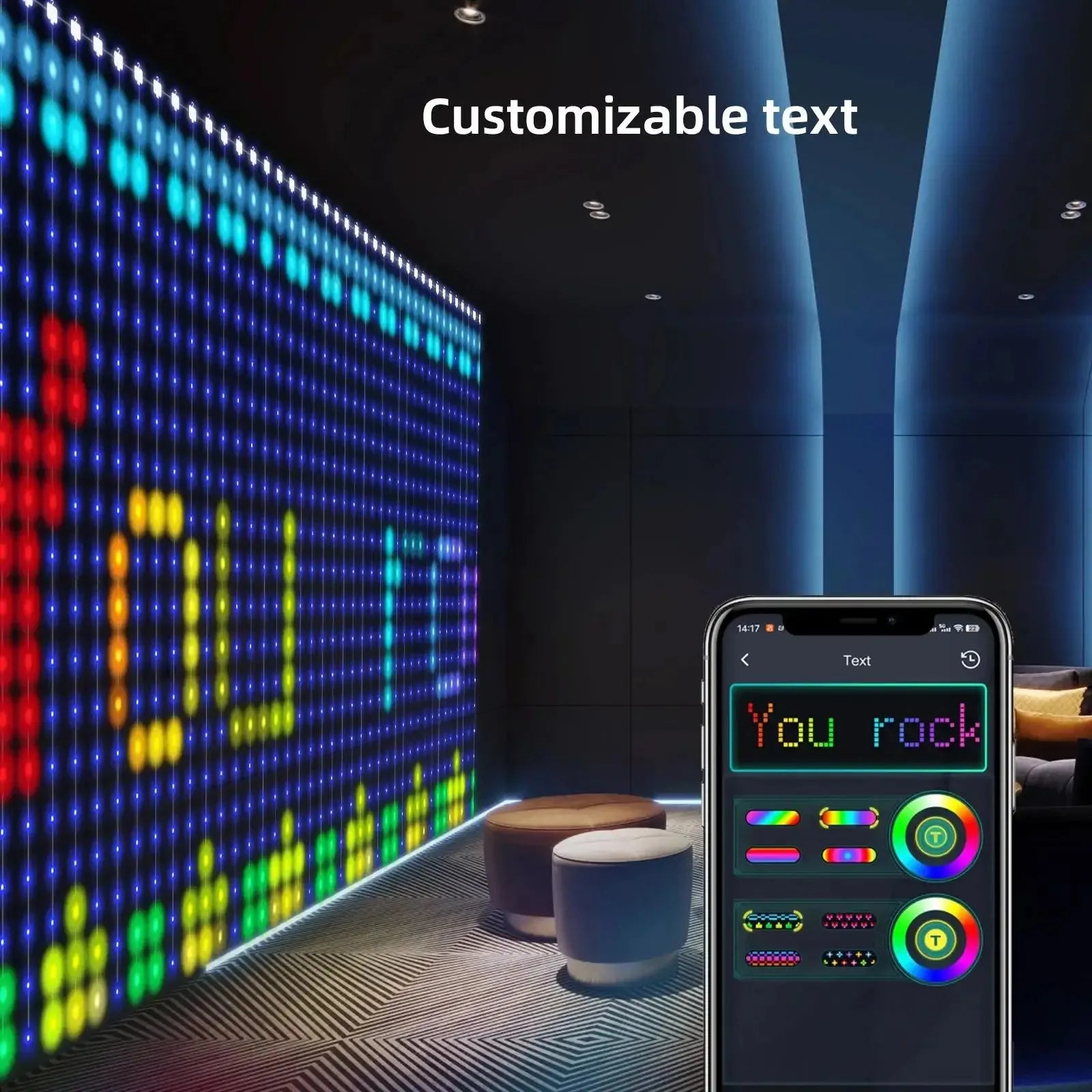 Smart LED Curtain Light APP Control.