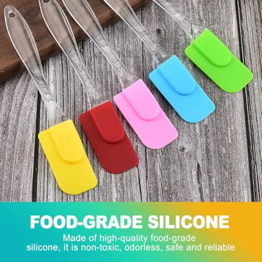 6 Piece Mini Silicone Spatula Set Heat-Resistant and Non-Stick Small Kitchen Gadgets for Baking Cng Mixing Perfect for Scraping