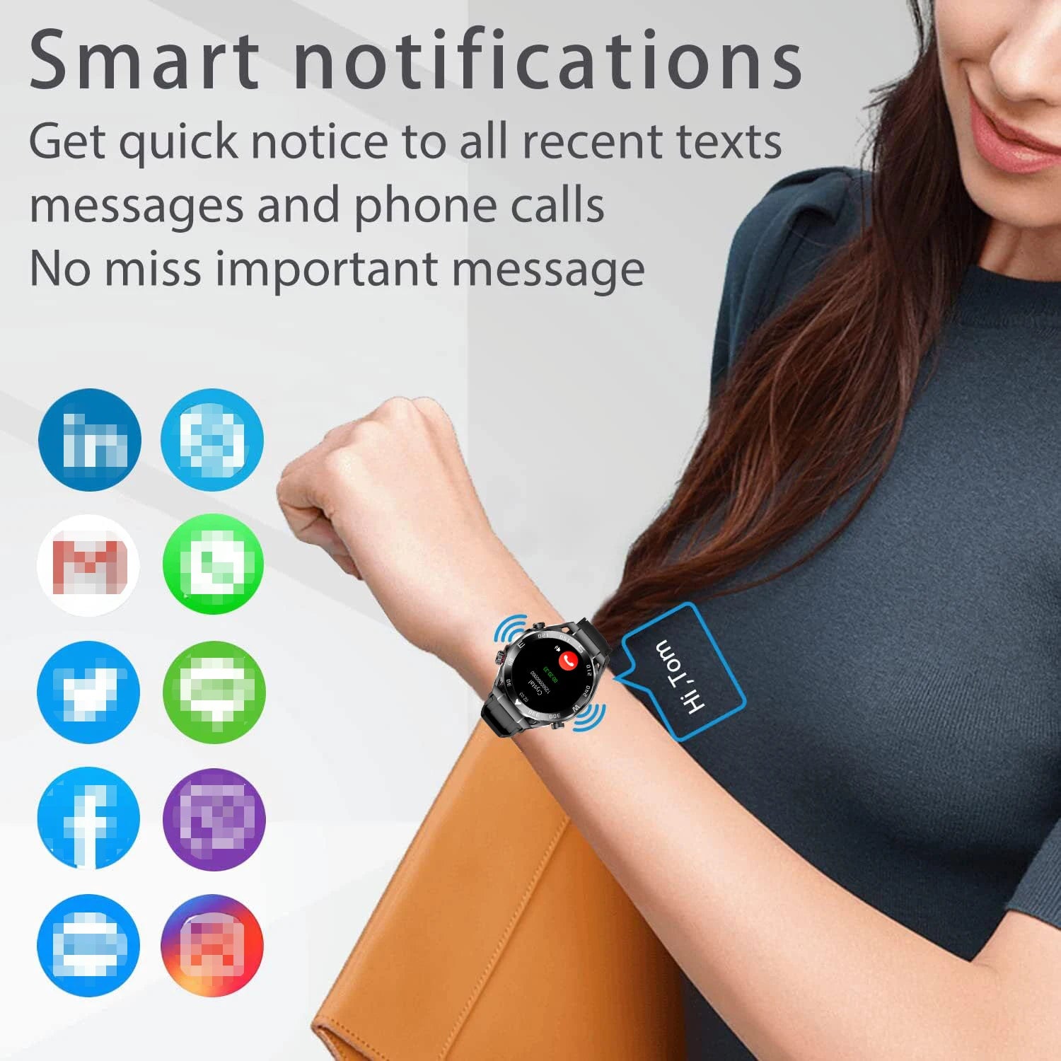 Pro Max Sports Smart Watch Man Woman Smartwatch BT Call Message Notification NFC Health Monitor Watches For Android IOS