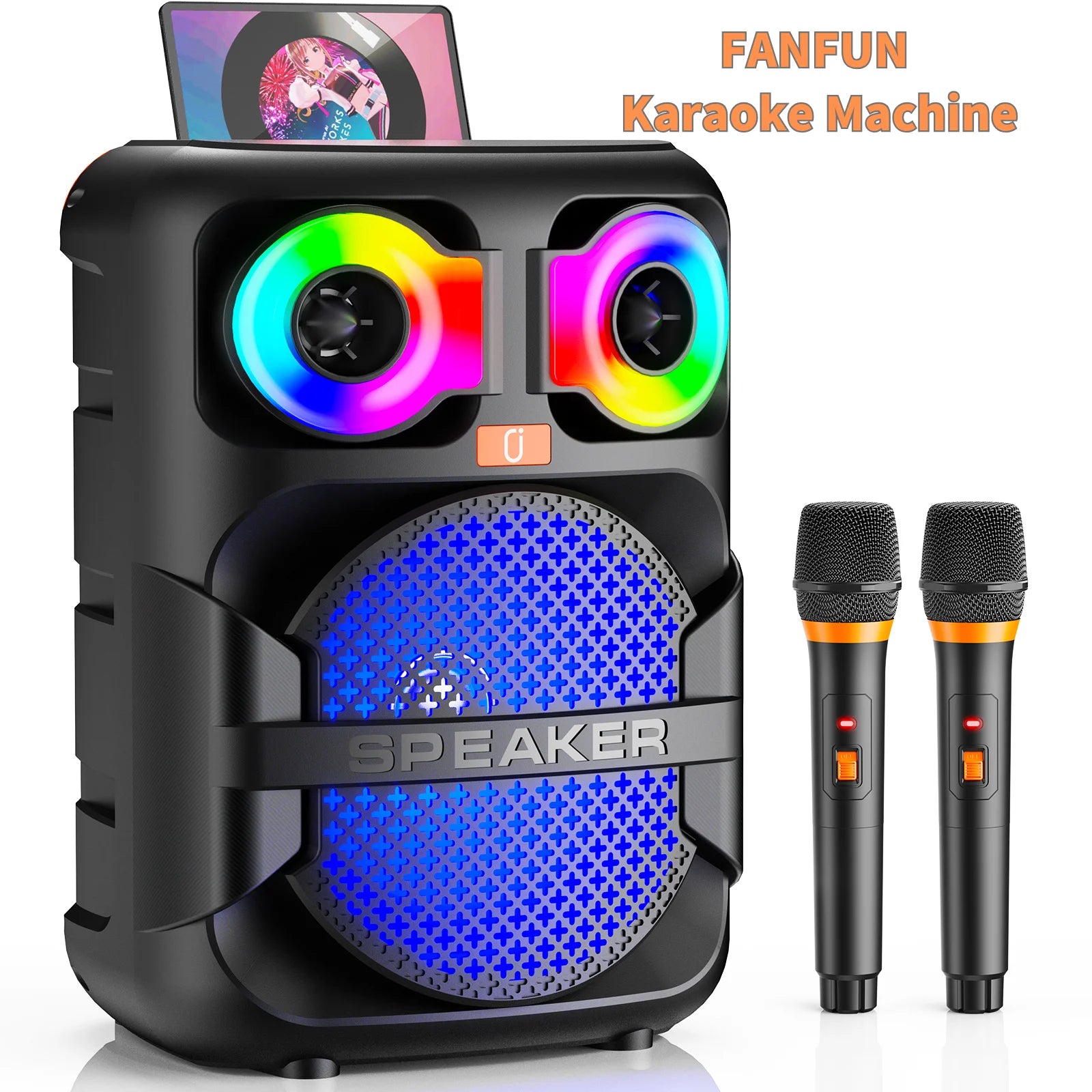 Home Karaoke Machine with two microphones.