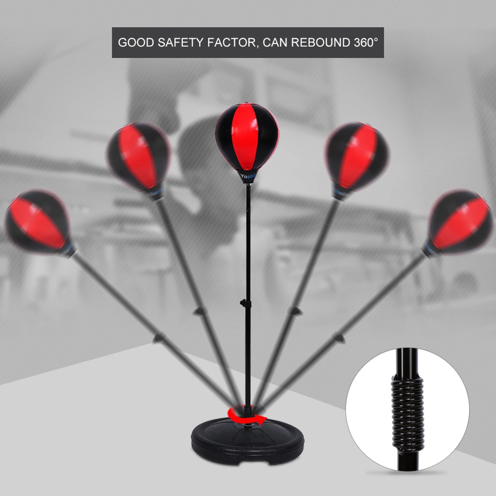 Children Boxing Set Kids Boxing Ball Adjustable Height Kids Punching Ball Bag Speed Boxing Sports Set Fighting Game With Gloves