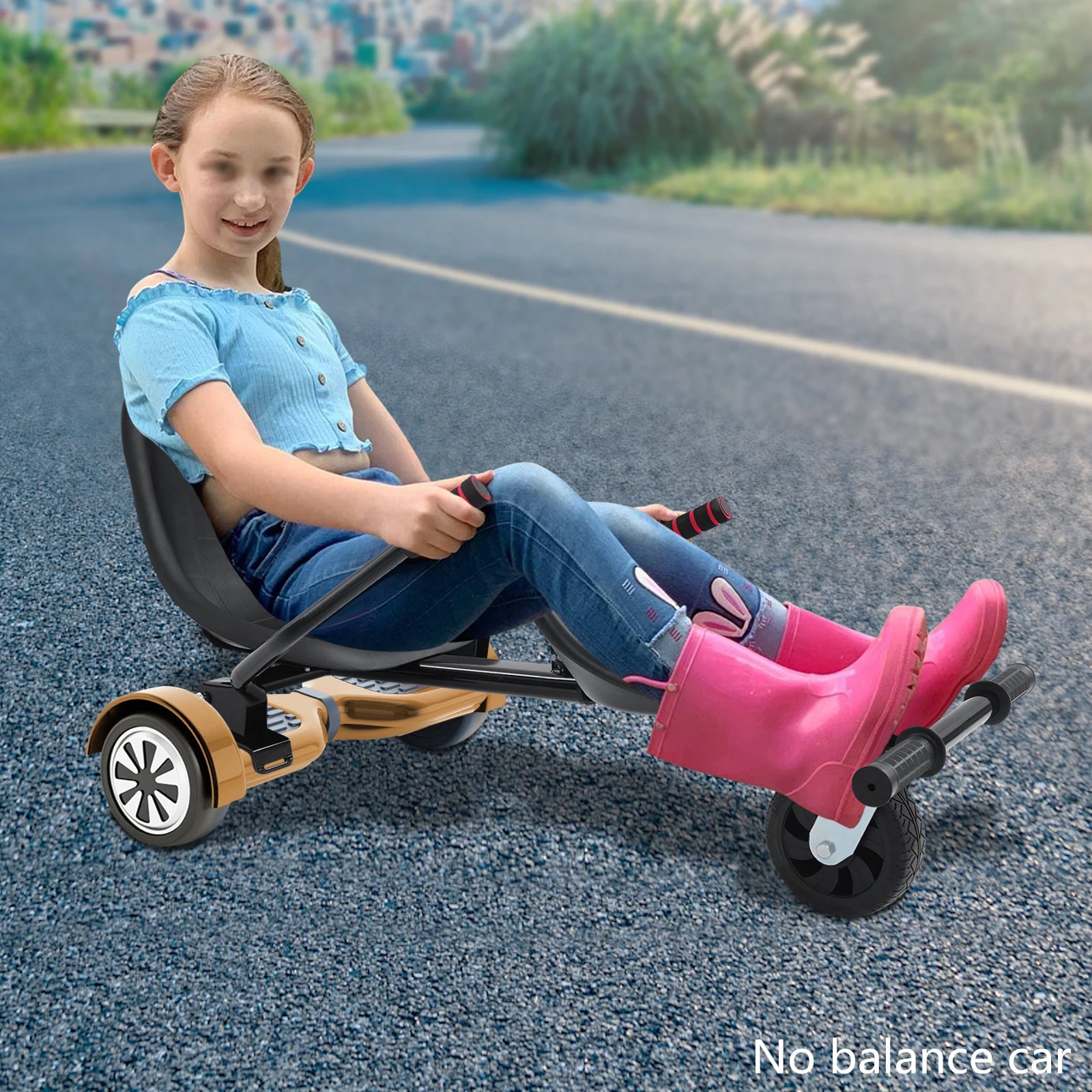 Adjustable Hoverboard Double Seat Attachment for 6.5-10 Inches Scooters Kids or Adults Use Outdoor Parent-Child Entertainment