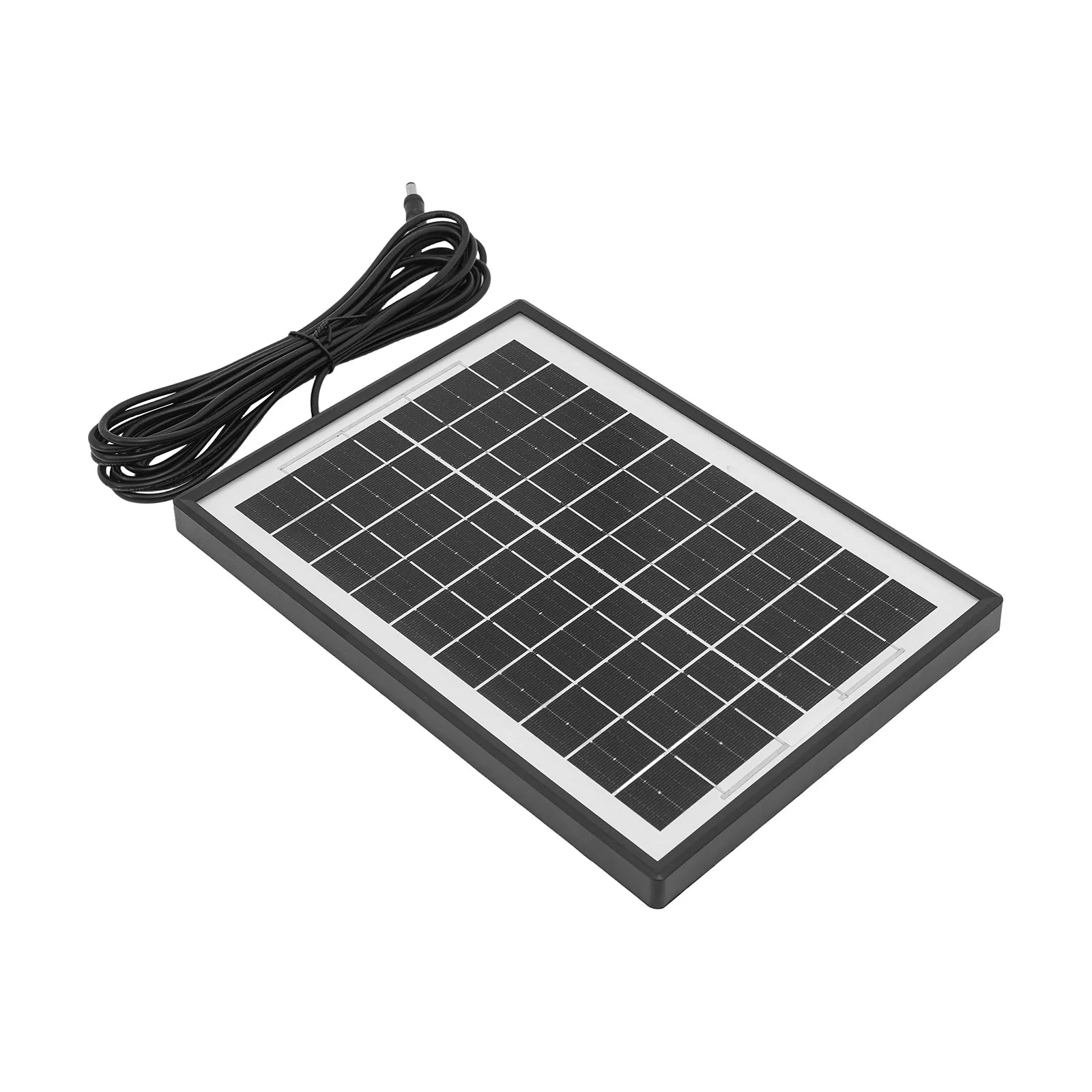 Solar Powered Fan with 3 Bulbs Air Extractor 110V Black Ventilator US Standard Freestanding for Small Greenhouses,Chicken Coops