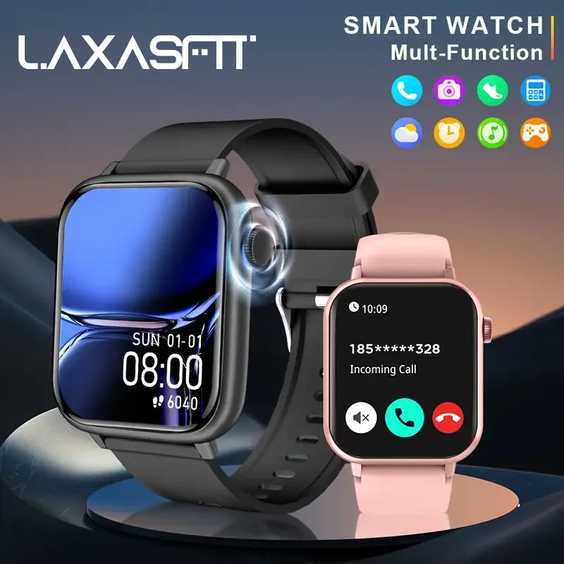 2025 New Waterproof Smart Watch Bluetooth Call Women Men Watch Voice Assistant 100+Sports Smartwatch For Android IOS