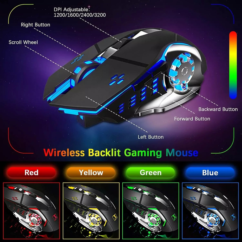Wireless gaming Keyboard and Mouse Set.
