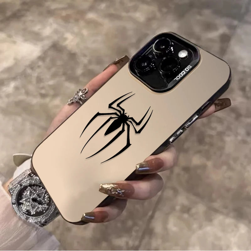 Bat Spider Man LOGO Plating Phone Case.