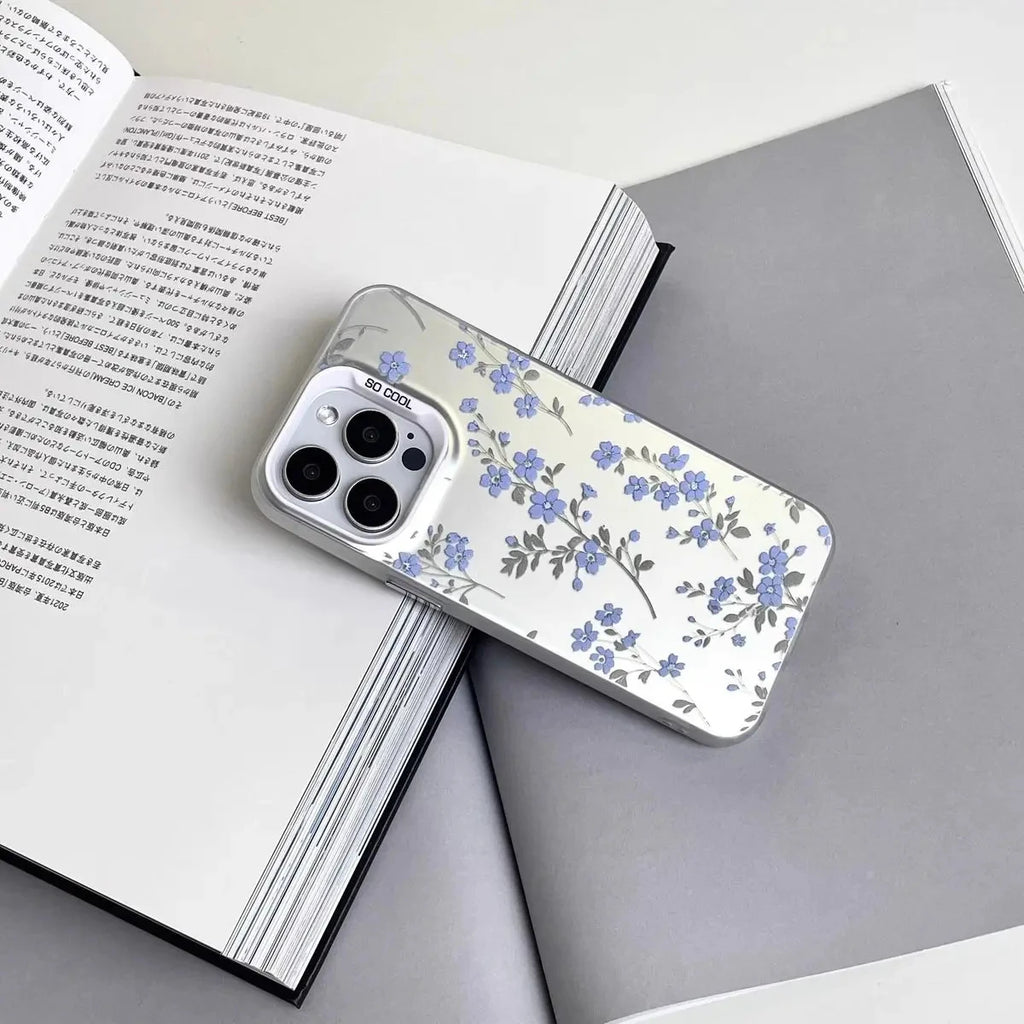 Small Purple Flowers Phone Case Hard Back Cover.