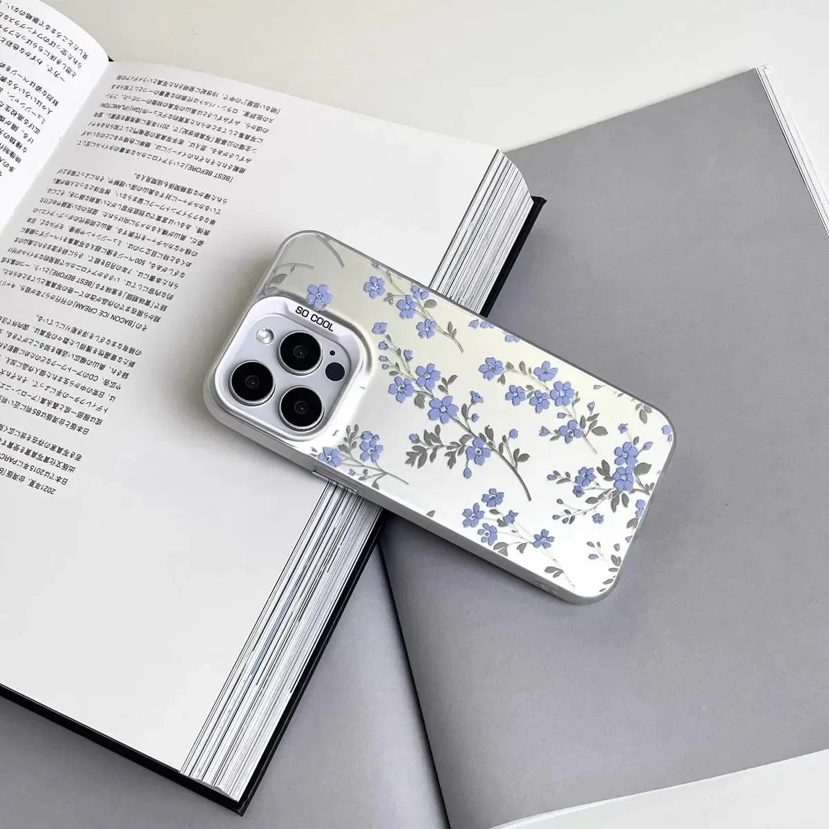 Small Purple Flowers Phone Case Hard Back Cover.