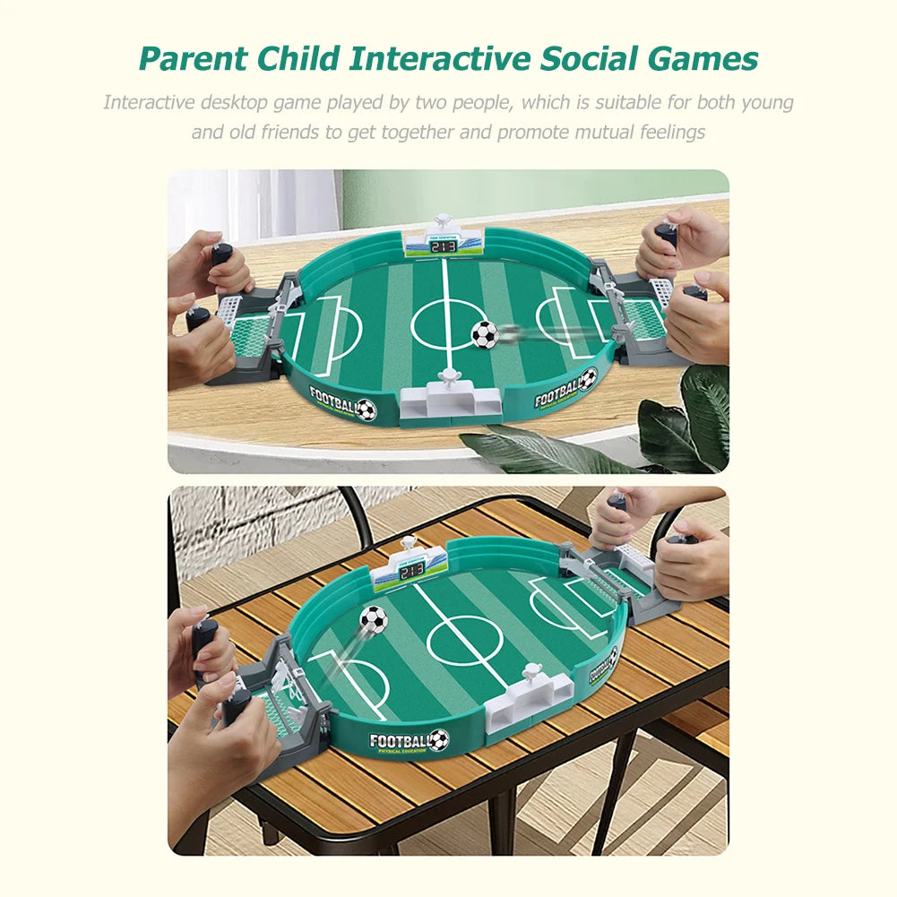 Mini Table Soccer Game Easy Installation Football Parent-Child Game Safe Sturdy Real Football Field Games for Kids Holiday Toys