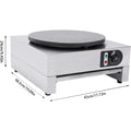 Crepe Maker Electric Circular Cereals Pancake Stove Commercial Non-Stick Flat Plate Crepe Machine with Rolling Flat Tool AndPlug