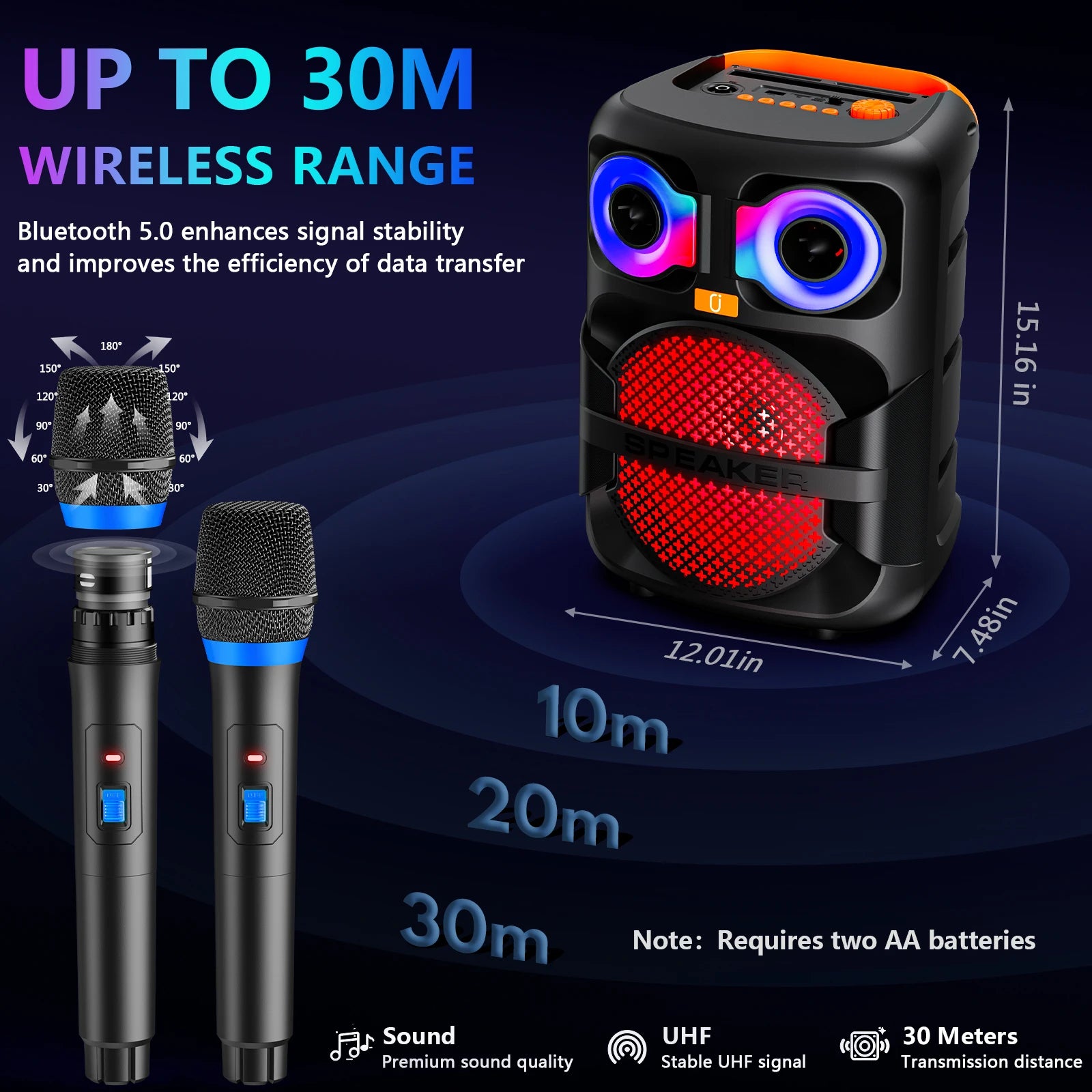 Home Karaoke Machine with two microphones.