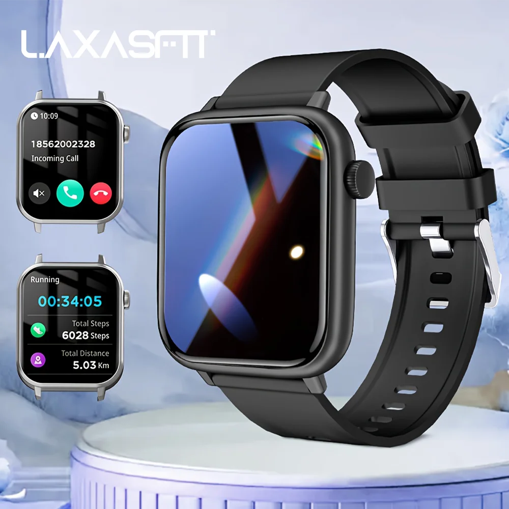 2025 New Waterproof Smart Watch Bluetooth Call Women Men Watch Voice Assistant 100+Sports Smartwatch For Android IOS