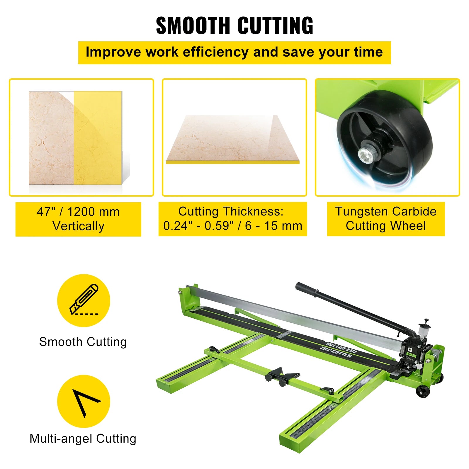 Manual Tile Cutter Infrared Laser Positioning Floor Cutter Push Knife Professional Tool for Cutting Porcelain Ceramic