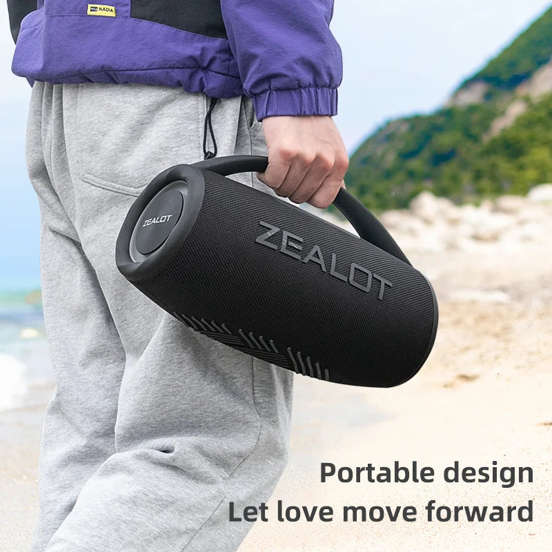 Zealot bluetooth portable waterproof wireless subwoofer .