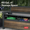 60 Gallon Storage Bench Deck Box for Patio Furniture,
