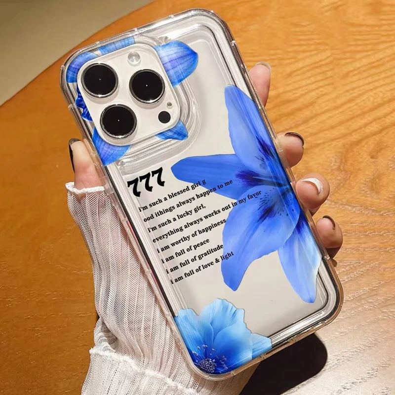 Flowers Lily Hibiscus Pattern Clear Case.