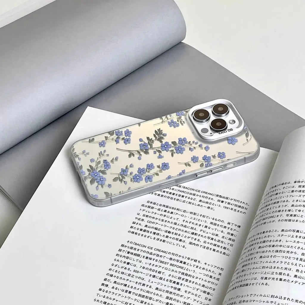 Small Purple Flowers Phone Case Hard Back Cover.