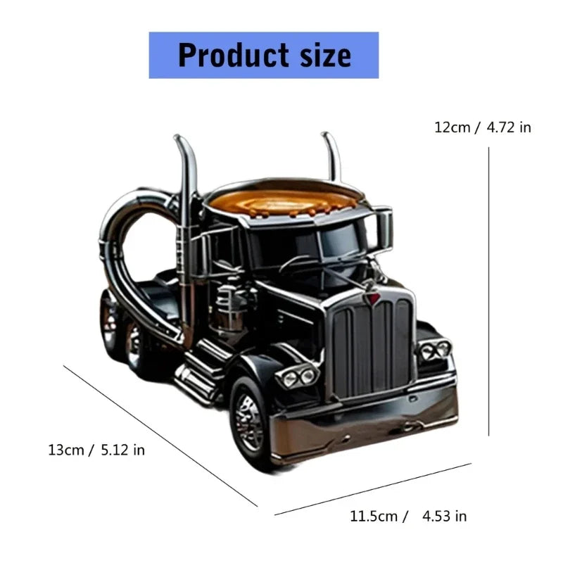 Semi Trailer Truck Shape Resin Coffee Mug 12.34oz.