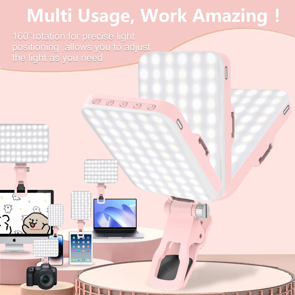 LED Selfie Light 60 High Power Rechargeable Clip Fill Video Light.